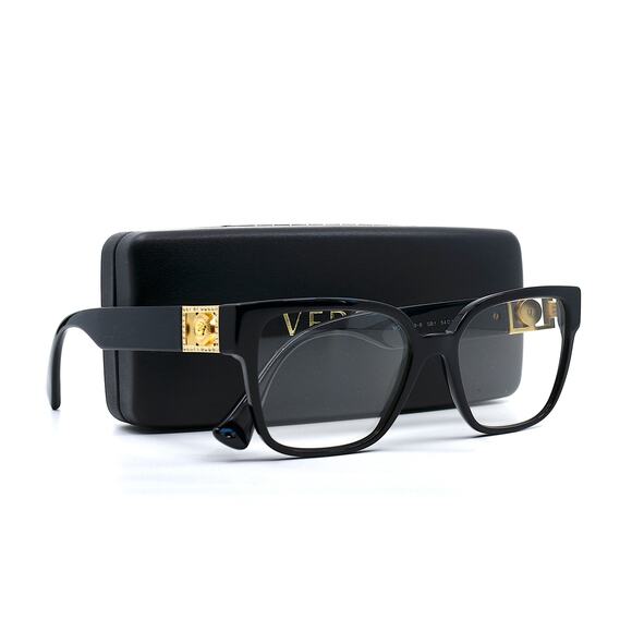 NEW VERSACE VE3329B GB1 BLACK AUTHENTIC EYEGLASSES FRAME - Picture 13 of 16